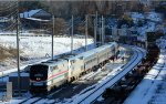 The January 4 sun is setting on Amtrak #20(2), however the time of longed-for departure is just minutes away.